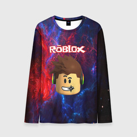 Мужской лонгслив 3D с принтом ROBLOX в городе Новоалтайск, 100% полиэстер | длинные рукава, круглый вырез горловины, полуприлегающий силуэт | game | gamer | logo | minecraft | roblox | simulator | игра | конструктор | лого | майнкрафт | симулятор | строительство | фигура