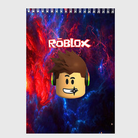 Скетчбук с принтом ROBLOX в городе Новоалтайск, 100% бумага
 | 48 листов, плотность листов — 100 г/м2, плотность картонной обложки — 250 г/м2. Листы скреплены сверху удобной пружинной спиралью | game | gamer | logo | minecraft | roblox | simulator | игра | конструктор | лого | майнкрафт | симулятор | строительство | фигура