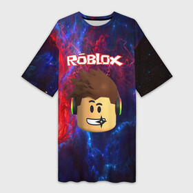 Платье-футболка 3D с принтом ROBLOX в городе Новоалтайск,  |  | game | gamer | logo | minecraft | roblox | simulator | игра | конструктор | лого | майнкрафт | симулятор | строительство | фигура