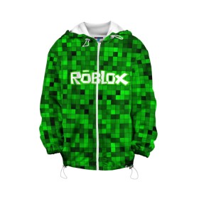 Детская куртка 3D с принтом Roblox в городе Новоалтайск, 100% полиэстер | застежка — молния, подол и капюшон оформлены резинкой с фиксаторами, по бокам — два кармана без застежек, один потайной карман на груди, плотность верхнего слоя — 90 г/м2; плотность флисового подклада — 260 г/м2 | game | roblox | блок | игра | игрушка | лего | майнкрафт | персонажи | персонажи из кубиков | роблокс | робот