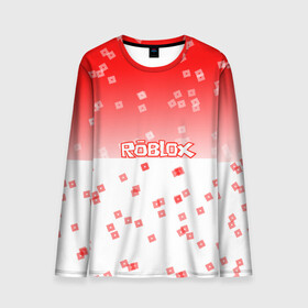 Мужской лонгслив 3D с принтом ROBLOX в городе Новоалтайск, 100% полиэстер | длинные рукава, круглый вырез горловины, полуприлегающий силуэт | 3d | roblox | игра | лого | логотип | надпись | онлайн | платформа | роблокс | эмблема