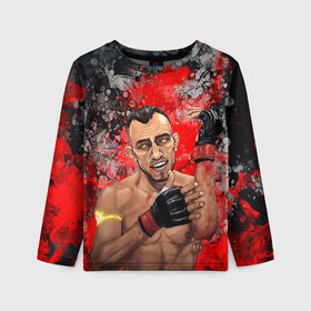Детский лонгслив 3D с принтом Tony Ferguson в городе Новоалтайск, 100% полиэстер | длинные рукава, круглый вырез горловины, полуприлегающий силуэт
 | ferguson | mma | tony | tony ferguson | ufs | боец | мма | тони | тони фергюсон | фергюсон | эль кукуй