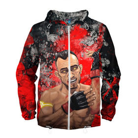Мужская ветровка 3D с принтом Tony Ferguson в городе Новоалтайск, 100% полиэстер | подол и капюшон оформлены резинкой с фиксаторами, два кармана без застежек по бокам, один потайной карман на груди | ferguson | mma | tony | tony ferguson | ufs | боец | мма | тони | тони фергюсон | фергюсон | эль кукуй