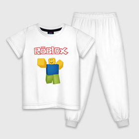 Детская пижама хлопок с принтом ROBLOX в городе Новоалтайск, 100% хлопок |  брюки и футболка прямого кроя, без карманов, на брюках мягкая резинка на поясе и по низу штанин
 | game | gamer | logo | minecraft | roblox | simulator | игра | конструктор | лого | майнкрафт | симулятор | строительство | фигура