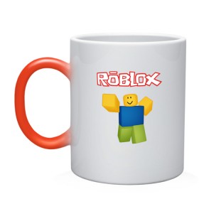 Кружка хамелеон с принтом ROBLOX в городе Новоалтайск, керамика | меняет цвет при нагревании, емкость 330 мл | game | gamer | logo | minecraft | roblox | simulator | игра | конструктор | лого | майнкрафт | симулятор | строительство | фигура