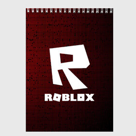 Скетчбук с принтом Roblox в городе Новоалтайск, 100% бумага
 | 48 листов, плотность листов — 100 г/м2, плотность картонной обложки — 250 г/м2. Листы скреплены сверху удобной пружинной спиралью | game | roblox | блок | игра | игрушка | лего | майнкрафт | персонажи | персонажи из кубиков | роблокс | робот