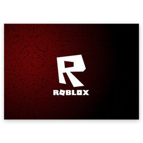 Поздравительная открытка с принтом Roblox. в городе Новоалтайск, 100% бумага | плотность бумаги 280 г/м2, матовая, на обратной стороне линовка и место для марки
 | Тематика изображения на принте: game | roblox | блок | игра | игрушка | лего | майнкрафт | персонажи | персонажи из кубиков | роблокс | робот
