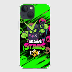 Чехол для iPhone 13 mini с принтом BRAWL STARS VIRUS 8 BIT в городе Новоалтайск,  |  | 8 bit | 8 бит | bibi | brawl stars | crow | el brown | leon | leon shark | max | mr.p | sally leon | shark | stars | virus | werewolf | акула | биби | вирус | ворон | леон | оборотень | пингвин