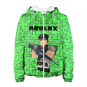 Женская куртка 3D с принтом Roblox. в городе Новоалтайск, ткань верха — 100% полиэстер, подклад — флис | прямой крой, подол и капюшон оформлены резинкой с фиксаторами, два кармана без застежек по бокам, один большой потайной карман на груди. Карман на груди застегивается на липучку | game | roblox | блок | игра | игрушка | лего | майнкрафт | персонажи | персонажи из кубиков | роблокс | робот