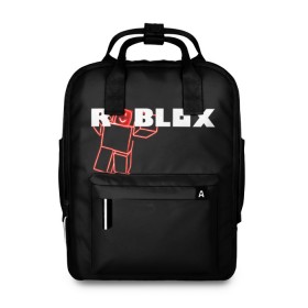 Женский рюкзак 3D с принтом Роблокс Roblox в городе Новоалтайск, 100% полиэстер | лямки с регулируемой длиной, сверху ручки, чтобы рюкзак нести как сумку. Основное отделение закрывается на молнию, как и внешний карман. Внутри два дополнительных кармана, один из которых закрывается на молнию. По бокам два дополнительных кармашка, куда поместится маленькая бутылочка
 | roblox | геометрия | игры | квадраты | линии | роблокс