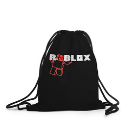 Рюкзак-мешок 3D с принтом Роблокс Roblox в городе Новоалтайск, 100% полиэстер | плотность ткани — 200 г/м2, размер — 35 х 45 см; лямки — толстые шнурки, застежка на шнуровке, без карманов и подкладки | roblox | геометрия | игры | квадраты | линии | роблокс