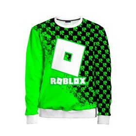 Детский свитшот 3D с принтом Roblox. в городе Новоалтайск, 100% полиэстер | свободная посадка, прямой крой, мягкая тканевая резинка на рукавах и понизу свитшота | game | roblox | блок | игра | игрушка | лего | майнкрафт | персонажи | персонажи из кубиков | роблокс | робот