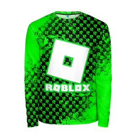 Мужской лонгслив 3D с принтом Roblox. в городе Новоалтайск, 100% полиэстер | длинные рукава, круглый вырез горловины, полуприлегающий силуэт | game | roblox | блок | игра | игрушка | лего | майнкрафт | персонажи | персонажи из кубиков | роблокс | робот