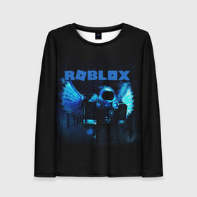 Женский лонгслив 3D с принтом ROBLOX в городе Новоалтайск, 100% полиэстер | длинные рукава, круглый вырез горловины, полуприлегающий силуэт | roblox | игра | компьютерная игра | логотип | онлайн | онлайн игра | роблакс | роблокс