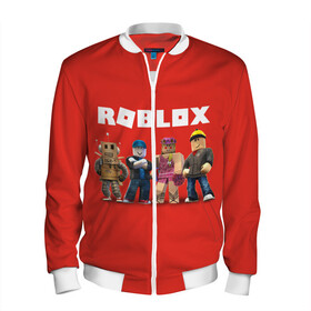 Мужской бомбер 3D с принтом ROBLOX в городе Новоалтайск, 100% полиэстер | застегивается на молнию, по бокам два кармана без застежек, по низу бомбера и на воротнике - эластичная резинка | roblox | игра | компьютерная игра | логотип | онлайн | онлайн игра | роблакс | роблокс
