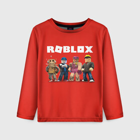 Детский лонгслив 3D с принтом ROBLOX в городе Новоалтайск, 100% полиэстер | длинные рукава, круглый вырез горловины, полуприлегающий силуэт
 | roblox | игра | компьютерная игра | логотип | онлайн | онлайн игра | роблакс | роблокс