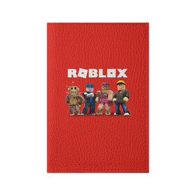 Обложка для паспорта матовая кожа с принтом ROBLOX в городе Новоалтайск, натуральная матовая кожа | размер 19,3 х 13,7 см; прозрачные пластиковые крепления | Тематика изображения на принте: roblox | игра | компьютерная игра | логотип | онлайн | онлайн игра | роблакс | роблокс