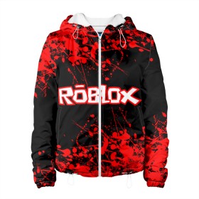 Женская куртка 3D с принтом Roblox. в городе Новоалтайск, ткань верха — 100% полиэстер, подклад — флис | прямой крой, подол и капюшон оформлены резинкой с фиксаторами, два кармана без застежек по бокам, один большой потайной карман на груди. Карман на груди застегивается на липучку | game | roblox | блок | игра | игрушка | лего | майнкрафт | персонажи | персонажи из кубиков | роблокс | робот