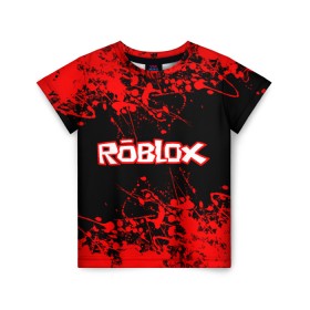Детская футболка 3D с принтом Roblox. в городе Новоалтайск, 100% гипоаллергенный полиэфир | прямой крой, круглый вырез горловины, длина до линии бедер, чуть спущенное плечо, ткань немного тянется | game | roblox | блок | игра | игрушка | лего | майнкрафт | персонажи | персонажи из кубиков | роблокс | робот