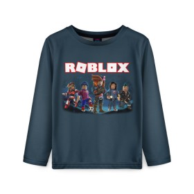 Детский лонгслив 3D с принтом ROBLOX в городе Новоалтайск, 100% полиэстер | длинные рукава, круглый вырез горловины, полуприлегающий силуэт
 | roblox | игра | компьютерная игра | логотип | онлайн | онлайн игра | роблакс | роблокс