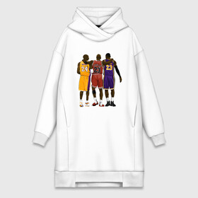Платье-худи хлопок с принтом Kobe, Michael, LeBron в городе Новоалтайск,  |  | basketball | black | bryant | bulls | chicago | game | james | jordan | kobe | lakers | lebron | los angeles | michael | nba | rip | sla | баскетбол | баскетболист | брайант | буллс | джеймс | джордан | игрок | коби | леброн | лейкерс | лос андж
