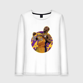 Женский лонгслив хлопок с принтом Kobe Bryant в городе Новоалтайск, 100% хлопок |  | basketball | black | bryant | game | james | kobe | kobebryant | lakers | lebron | los angeles | mamba | nba | rip | slam dunk | баскетбол | баскетболист | брайант | браянт | джеймс | игрок | коби | леброн | лейкерс | лос анджеле