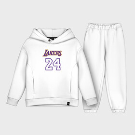 Детский костюм хлопок Oversize с принтом Lakers 24 в городе Новоалтайск,  |  | basketball | black | bryant | game | james | kobe | kobebryant | lakers | lebron | los angeles | mamba | nba | rip | slam dunk | баскетбол | баскетболист | брайант | браянт | джеймс | игрок | коби | леброн | лейкерс | лос анджеле