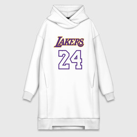 Платье-худи хлопок с принтом Lakers 24 в городе Новоалтайск,  |  | basketball | black | bryant | game | james | kobe | kobebryant | lakers | lebron | los angeles | mamba | nba | rip | slam dunk | баскетбол | баскетболист | брайант | браянт | джеймс | игрок | коби | леброн | лейкерс | лос анджеле