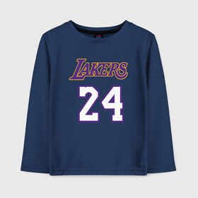 Детский лонгслив хлопок с принтом Lakers 24 в городе Новоалтайск, 100% хлопок | круглый вырез горловины, полуприлегающий силуэт, длина до линии бедер | basketball | black | bryant | game | james | kobe | kobebryant | lakers | lebron | los angeles | mamba | nba | rip | slam dunk | баскетбол | баскетболист | брайант | браянт | джеймс | игрок | коби | леброн | лейкерс | лос анджеле