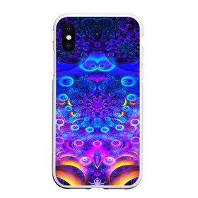 Чехол для iPhone XS Max матовый с принтом FRACTAL ILLUSION в городе Новоалтайск, Силикон | Область печати: задняя сторона чехла, без боковых панелей | abstract | abstraction | color | fractal | geometry | paitnt | polygon | polygonal | psy | абстракция | геометрия | краски | неоновые | полигоны | психоделика | фрактал
