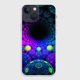 Чехол для iPhone 13 mini с принтом PSY NEON в городе Новоалтайск,  |  | abstract | abstraction | color | fractal | geometry | paitnt | polygon | polygonal | psy | абстракция | геометрия | краски | неоновые | полигоны | психоделика | фрактал