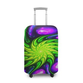 Чехол для чемодана 3D с принтом NEON&ACID в городе Новоалтайск, 86% полиэфир, 14% спандекс | двустороннее нанесение принта, прорези для ручек и колес | abstract | abstraction | color | fractal | geometry | paitnt | polygon | polygonal | psy | абстракция | геометрия | краски | неоновые | полигоны | психоделика | фрактал