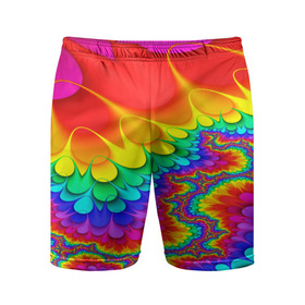 Мужские шорты спортивные с принтом TIE-DYE в городе Новоалтайск,  |  | Тематика изображения на принте: abstract | abstraction | color | fractal | geometry | paitnt | polygon | polygonal | psy | абстракция | геометрия | краски | неоновые | полигоны | психоделика | фрактал