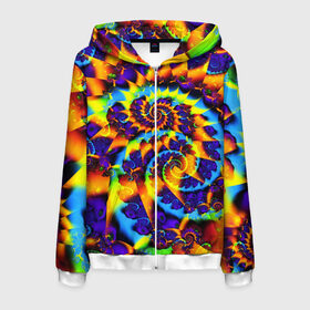 Мужская толстовка 3D на молнии с принтом TIE-DYE COLOR в городе Новоалтайск, 100% полиэстер | длина до линии бедра, манжеты и пояс оформлены мягкой тканевой резинкой, двухслойный капюшон со шнурком для регулировки, спереди молния, по бокам два кармана | Тематика изображения на принте: abstract | abstraction | color | fractal | geometry | paitnt | polygon | polygonal | psy | абстракция | геометрия | краски | неоновые | полигоны | психоделика | фрактал