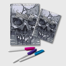 Блокнот с принтом Judas Priest в городе Новоалтайск, 100% бумага | 48 листов, плотность листов — 60 г/м2, плотность картонной обложки — 250 г/м2. Листы скреплены удобной пружинной спиралью. Цвет линий — светло-серый
 | Тематика изображения на принте: breaking the law | judas priest | live | painkiller | гленн типтон | грув | метал | роб хэлфорд | рок | тим оуэнс | хард | хеви