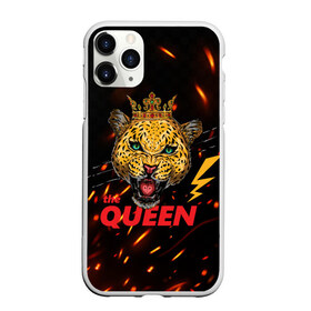 Чехол для iPhone 11 Pro матовый с принтом the Queen в городе Новоалтайск, Силикон |  | queen | большая кошка | королева | корона | кошка | леопард | львица | молния