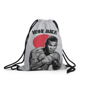 Рюкзак-мешок 3D с принтом Iron Mike в городе Новоалтайск, 100% полиэстер | плотность ткани — 200 г/м2, размер — 35 х 45 см; лямки — толстые шнурки, застежка на шнуровке, без карманов и подкладки | iron mike | iron mike tyson | mike tyson | бокс | железный майк | майк тайсон | таисон | тайсон
