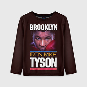 Детский лонгслив 3D с принтом Mike Tyson в городе Новоалтайск, 100% полиэстер | длинные рукава, круглый вырез горловины, полуприлегающий силуэт
 | iron mike | iron mike tyson | mike tyson | бокс | железный майк | майк тайсон | таисон | тайсон