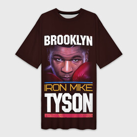 Платье-футболка 3D с принтом Mike Tyson в городе Новоалтайск,  |  | Тематика изображения на принте: iron mike | iron mike tyson | mike tyson | бокс | железный майк | майк тайсон | таисон | тайсон