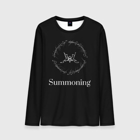 Мужской лонгслив 3D с принтом Summoning в городе Новоалтайск, 100% полиэстер | длинные рукава, круглый вырез горловины, полуприлегающий силуэт | blackmetal | атмосферный | властелин колец | дарк эмбиент | михаэль «силениус» грегор | рихард «протектор» ледерер