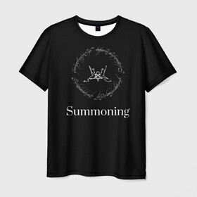 Мужская футболка 3D с принтом Summoning в городе Новоалтайск, 100% полиэфир | прямой крой, круглый вырез горловины, длина до линии бедер | blackmetal | атмосферный | властелин колец | дарк эмбиент | михаэль «силениус» грегор | рихард «протектор» ледерер