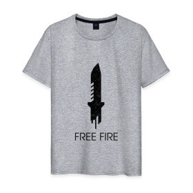Мужская футболка хлопок с принтом Free Fire в городе Новоалтайск, 100% хлопок | прямой крой, круглый вырез горловины, длина до линии бедер, слегка спущенное плечо. | free fire | freefire | игра free fire | игра фрифаер | фри файр | фрифаер