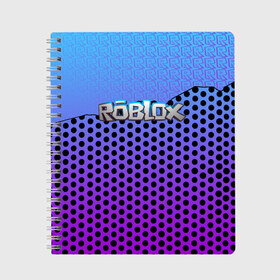 Тетрадь с принтом Roblox Gradient Pattern в городе Новоалтайск, 100% бумага | 48 листов, плотность листов — 60 г/м2, плотность картонной обложки — 250 г/м2. Листы скреплены сбоку удобной пружинной спиралью. Уголки страниц и обложки скругленные. Цвет линий — светло-серый
 | game | game roblox | logo roblox | online game | r | roblox | игра | игра роблокс | лого | лого роблокс | логотип | надпись | онлайн игра | онлайн игра роблокс | роблокс