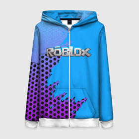 Женская толстовка 3D на молнии с принтом Roblox в городе Новоалтайск, 100% полиэстер | длина до линии бедра, манжеты и пояс оформлены мягкой тканевой резинкой, двухслойный капюшон со шнурком для регулировки, спереди молния, по бокам два кармана | game | game roblox | logo roblox | online game | r | roblox | игра | игра роблокс | лого | лого роблокс | логотип | надпись | онлайн игра | онлайн игра роблокс | роблокс