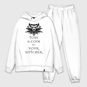 Мужской костюм хлопок OVERSIZE с принтом Toss a coin to your witcher в городе Новоалтайск,  |  | the witcher | witcher | ведьмак