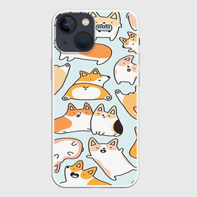 Чехол для iPhone 13 mini с принтом Корги в городе Новоалтайск,  |  | Тематика изображения на принте: dog. корги | dogs | весёлые собачки | милые собачки | прикольные собачки | собаки | собачки