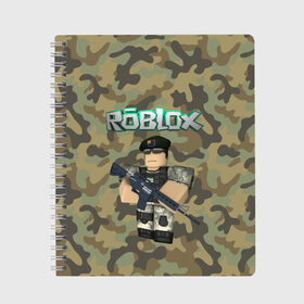 Тетрадь с принтом Roblox 23 February Camouflage в городе Новоалтайск, 100% бумага | 48 листов, плотность листов — 60 г/м2, плотность картонной обложки — 250 г/м2. Листы скреплены сбоку удобной пружинной спиралью. Уголки страниц и обложки скругленные. Цвет линий — светло-серый
 | Тематика изображения на принте: 23 февраля | game | game roblox | logo roblox | online game | r | roblox | день защитника | день защитника отечества | игра | игра роблокс | лого | лого роблокс | логотип | надпись | онлайн игра | онлайн игра роблокс | роблокс