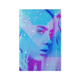 Обложка для паспорта матовая кожа с принтом Billie Blue Star в городе Новоалтайск, натуральная матовая кожа | размер 19,3 х 13,7 см; прозрачные пластиковые крепления | Тематика изображения на принте: bad | bad guy | billi | billie | billie eilish | eilish | good girl | music | swag | айлиш | беляш | били | били айлиш | билли | билли айлиш | билли эйлиш | биляш | музка | певица | эйлиш