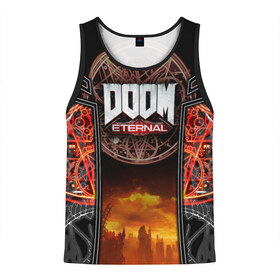 Мужская майка 3D с принтом DOOM ETERNAL в городе Новоалтайск, 100% полиэстер | круглая горловина, приталенный силуэт, длина до линии бедра. Пройма и горловина окантованы тонкой бейкой | bethesda | deathmatch | doom 2019 | doom 3 | doom 4 | doom 5 | doom eternal | doom eternal 2019 | doom slayer | eternal doom | game | id techшутер | lan | дум | дум 3 | дум 4 | дум 5 | дум слеер | дум этернал