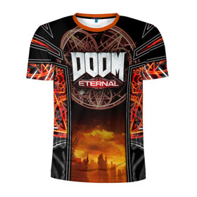 Мужская футболка 3D спортивная с принтом DOOM ETERNAL в городе Новоалтайск, 100% полиэстер с улучшенными характеристиками | приталенный силуэт, круглая горловина, широкие плечи, сужается к линии бедра | bethesda | deathmatch | doom 2019 | doom 3 | doom 4 | doom 5 | doom eternal | doom eternal 2019 | doom slayer | eternal doom | game | id techшутер | lan | дум | дум 3 | дум 4 | дум 5 | дум слеер | дум этернал